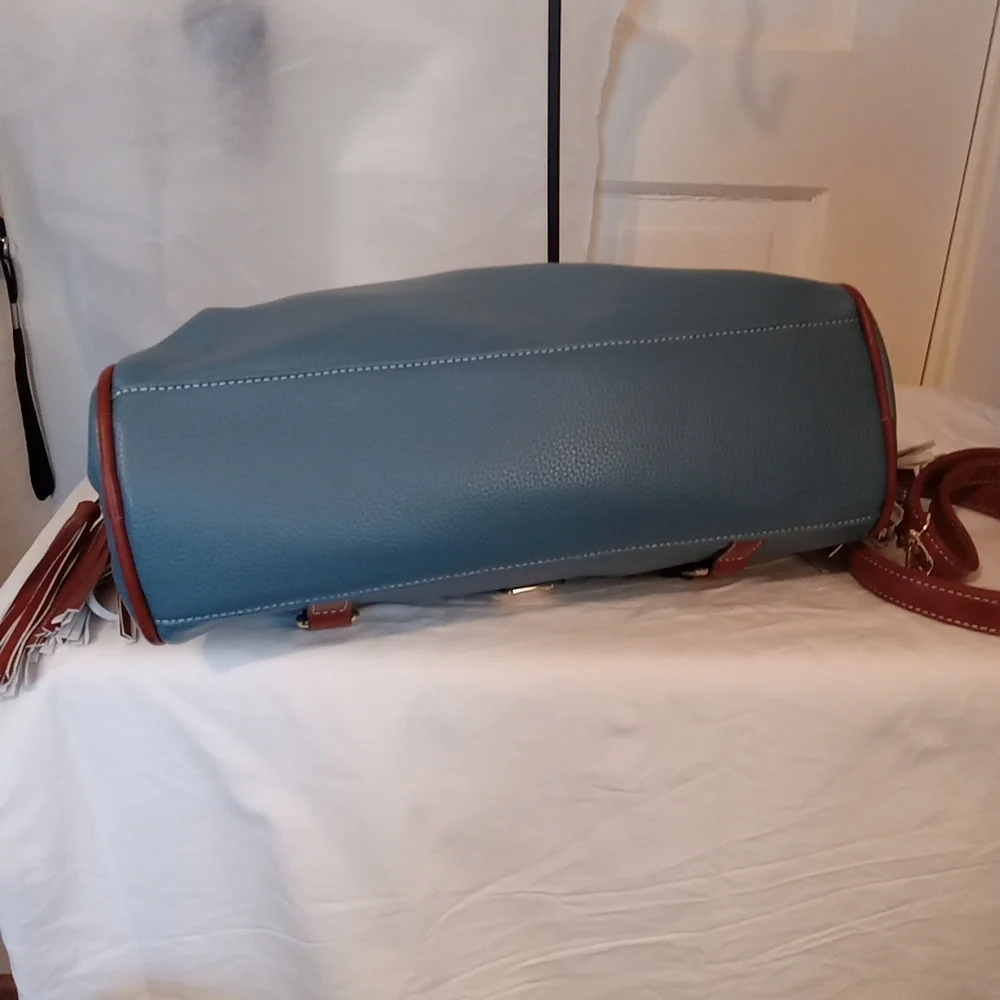 Blue and Brown Women's Handbag - Picture 9 of 13